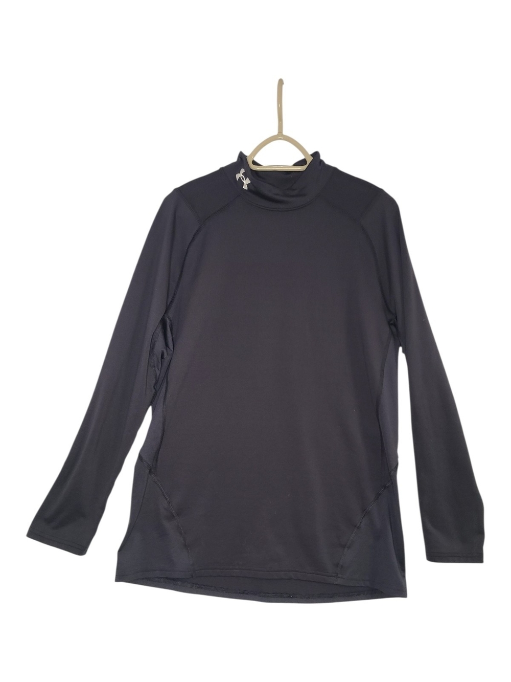 Under Armour ColdGear Compression Black Mock Neck Long Sleeve Shirt XL Active